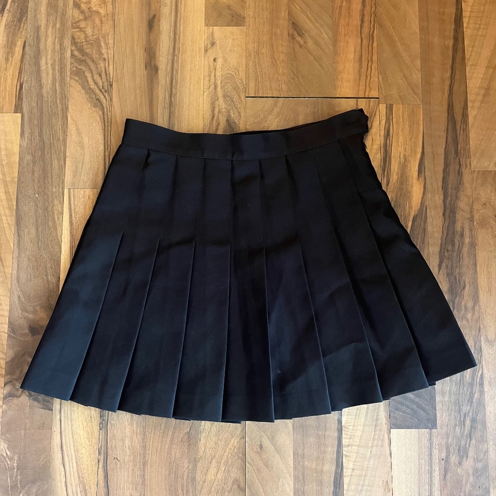 American Apparel Black Tennis Skirt XS